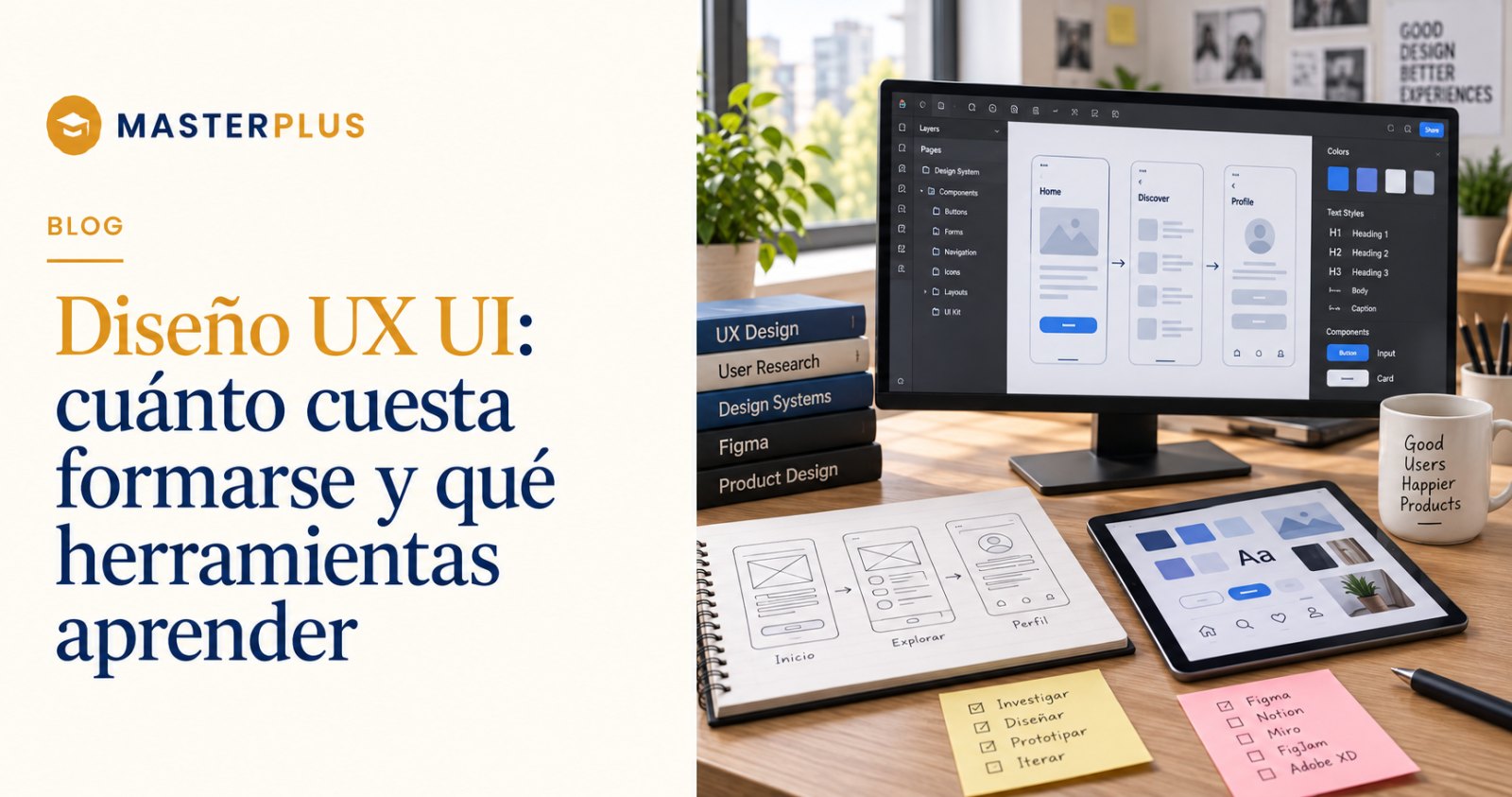 Diseño UX UI: cuánto cuesta formarse y qué herramientas aprender