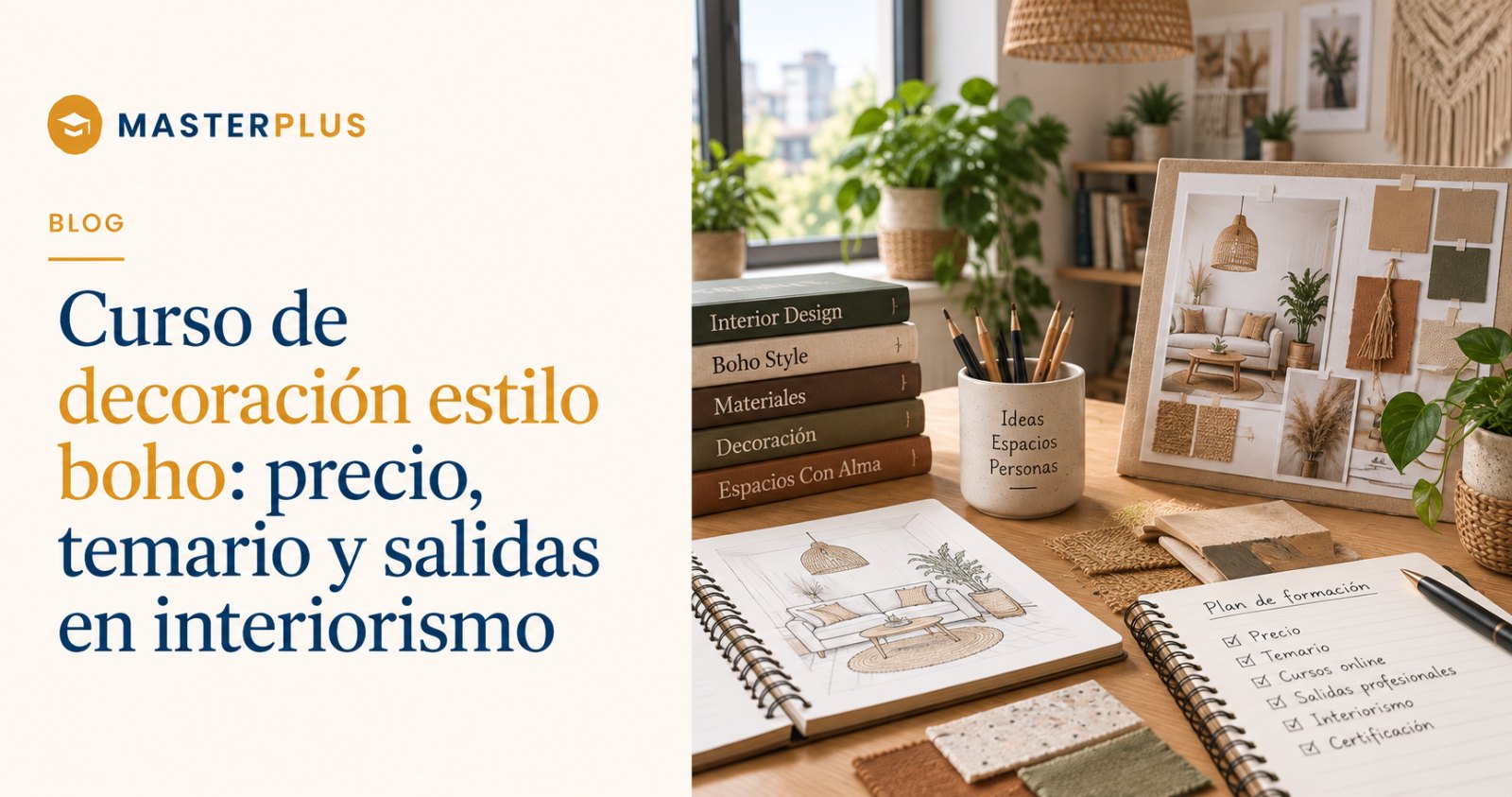 Curso de decoración estilo boho: precio, temario y salidas en interiorismo
